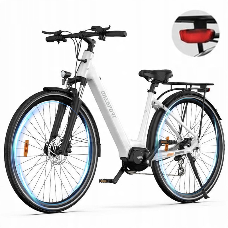 Rower elektryczny Miejski ONESPORT OT07 36V 10,4Ah 27,5" 90km 250W