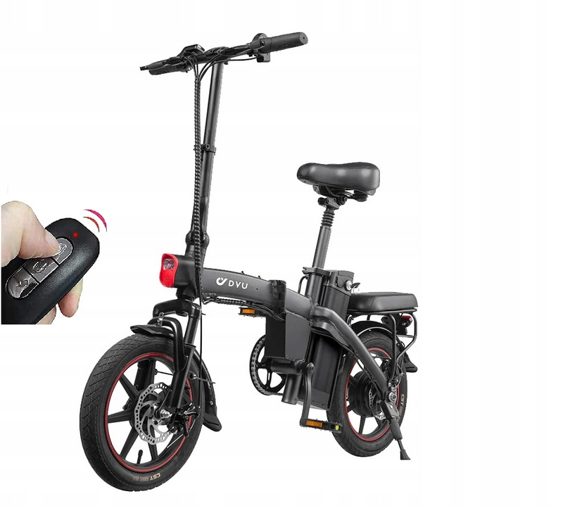 DYU A5 Black Electric Bike 14" 250W 48V 7.5Ah 25km/h