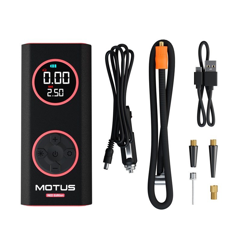 Motus Pompka AirPump Pro Red Edition 96W 7500 mAh manometr