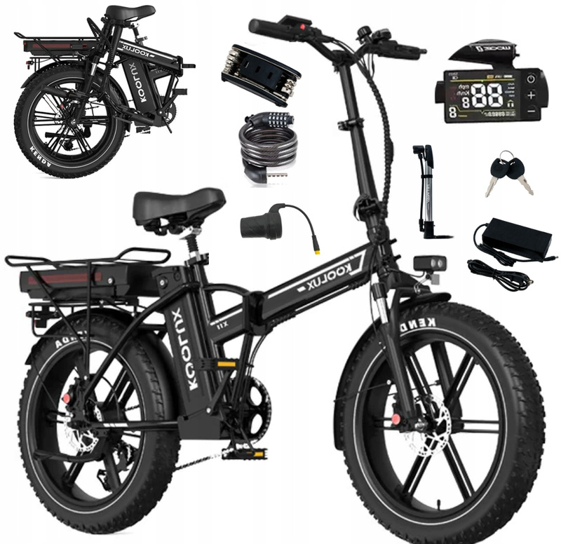 Pojazd Elektryczny KOOLUX X11 Gruba Opona 750W 40KM/H 150KM 48V 23,4AH 20"